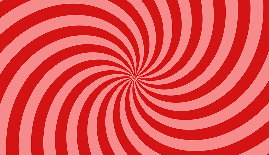 Illustration of a red and pink spiral