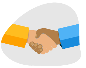 illustration of shaking hands