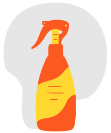 illustration of a spray bottle product