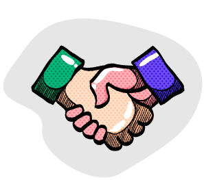 illustration of shaking hands